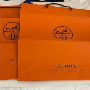 Hermes Vibrant Orange shopping Bag